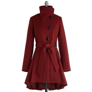Steve Madden Red Wool Coat Medium